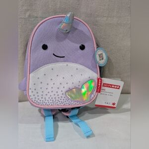 NWT Skip Hop Zoo Mini Backpack Narwhal Ages 1-4 yrs purple rare school travel